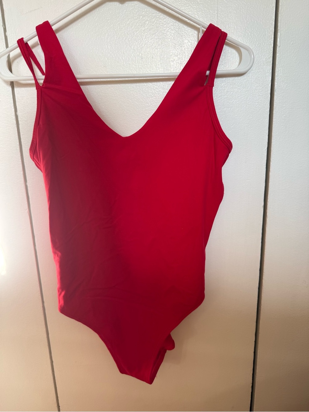 Athleta Red Body Suit with Strappy Back